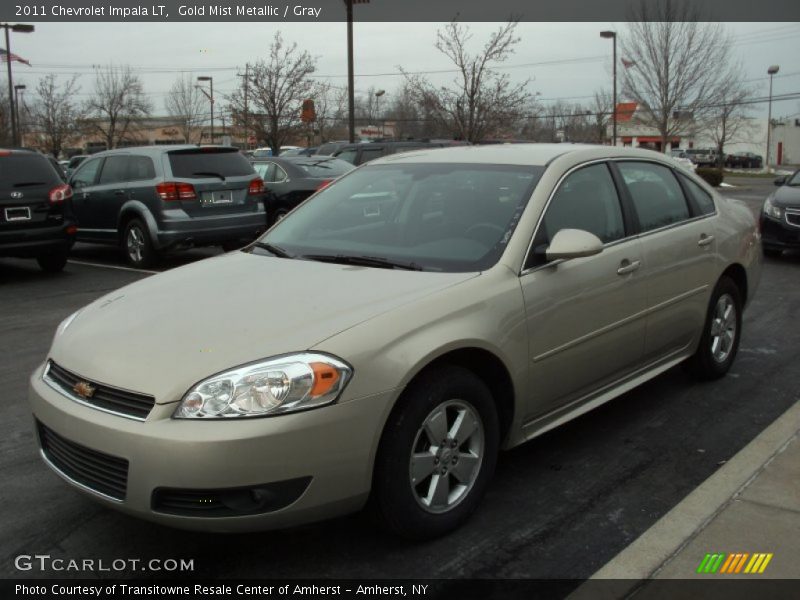 Gold Mist Metallic / Gray 2011 Chevrolet Impala LT