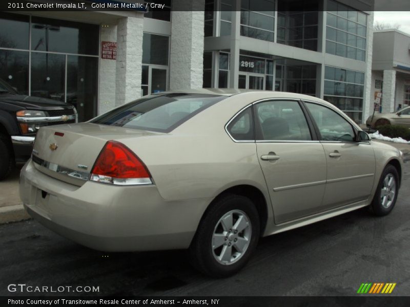 Gold Mist Metallic / Gray 2011 Chevrolet Impala LT