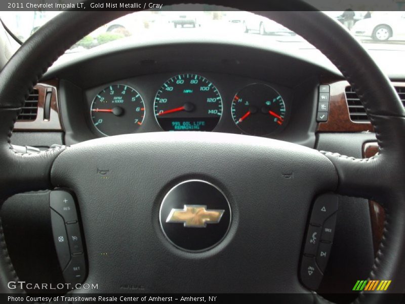 Gold Mist Metallic / Gray 2011 Chevrolet Impala LT