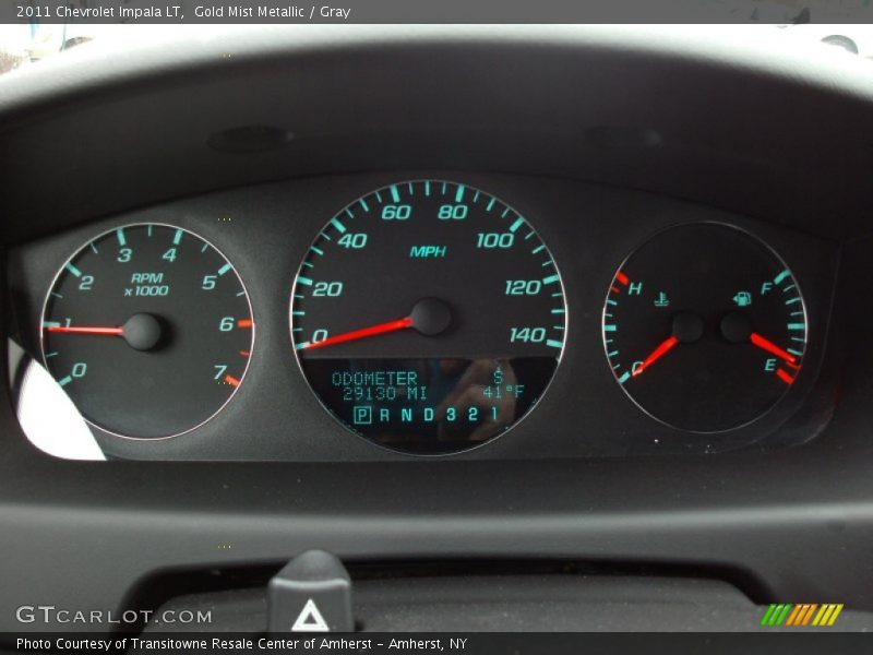 Gold Mist Metallic / Gray 2011 Chevrolet Impala LT