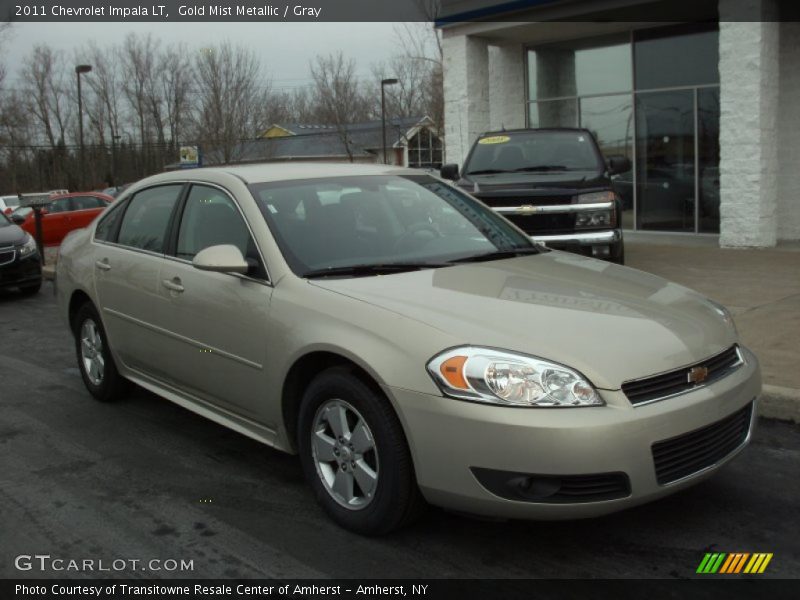 Gold Mist Metallic / Gray 2011 Chevrolet Impala LT