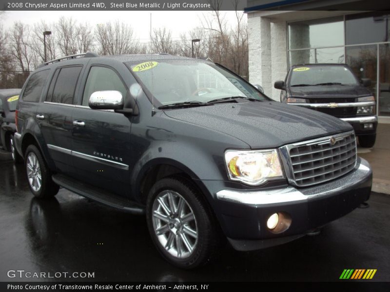 Steel Blue Metallic / Light Graystone 2008 Chrysler Aspen Limited 4WD