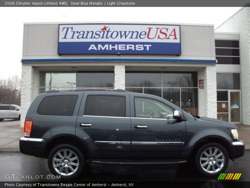 Steel Blue Metallic / Light Graystone 2008 Chrysler Aspen Limited 4WD