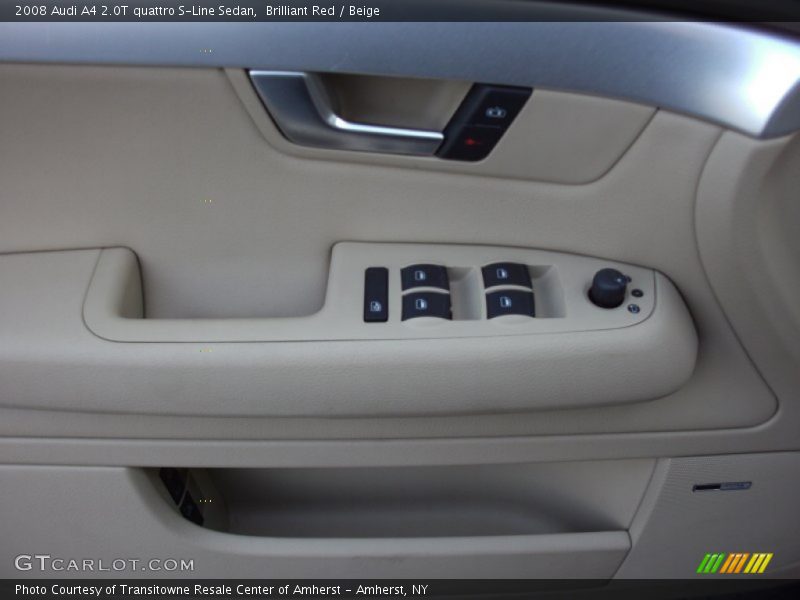 Brilliant Red / Beige 2008 Audi A4 2.0T quattro S-Line Sedan