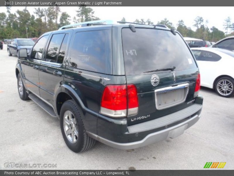 Aspen Green Metallic / Light Parchment 2003 Lincoln Aviator Luxury