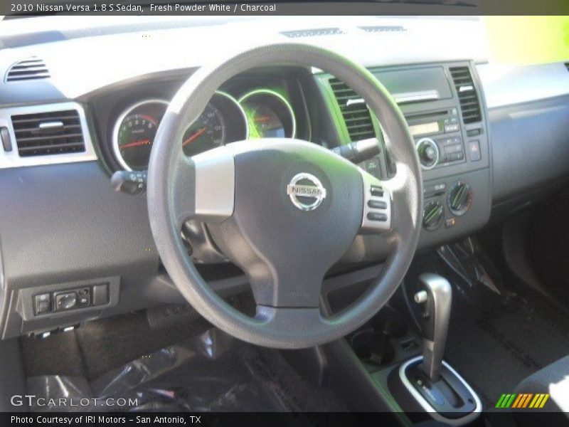 Fresh Powder White / Charcoal 2010 Nissan Versa 1.8 S Sedan