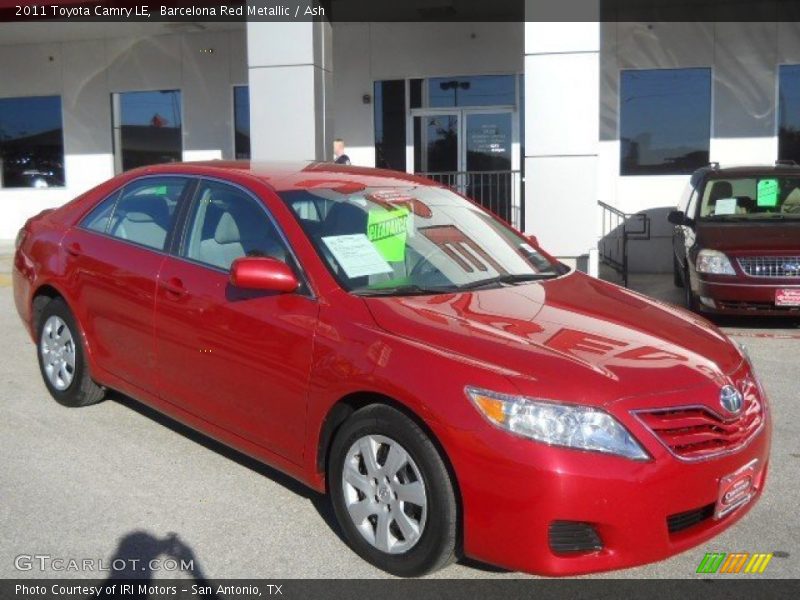 Barcelona Red Metallic / Ash 2011 Toyota Camry LE
