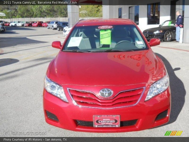Barcelona Red Metallic / Ash 2011 Toyota Camry LE