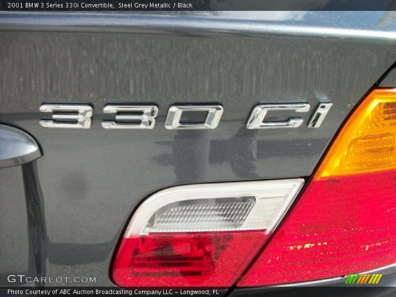 Steel Grey Metallic / Black 2001 BMW 3 Series 330i Convertible