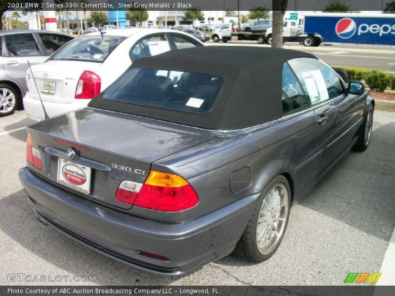 Steel Grey Metallic / Black 2001 BMW 3 Series 330i Convertible