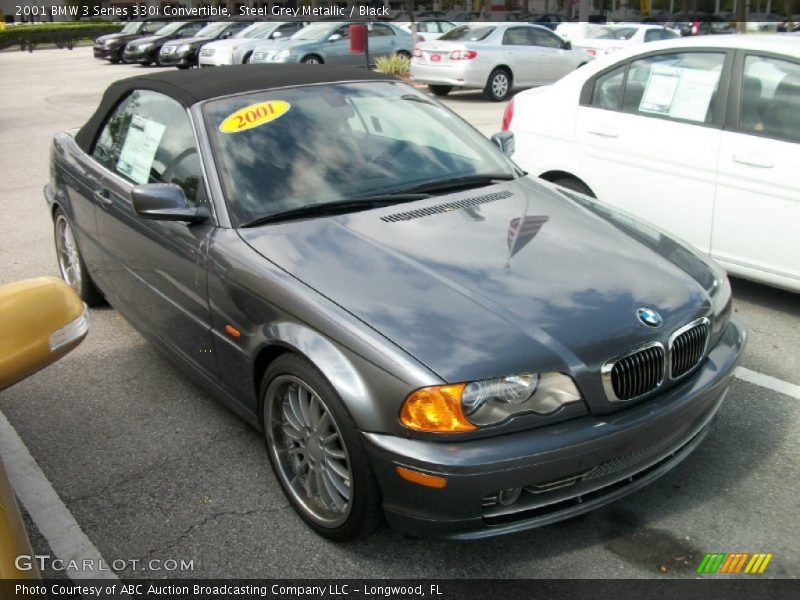 Steel Grey Metallic / Black 2001 BMW 3 Series 330i Convertible