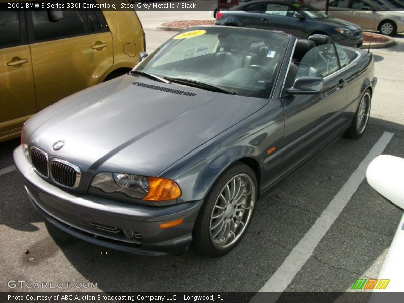 Steel Grey Metallic / Black 2001 BMW 3 Series 330i Convertible