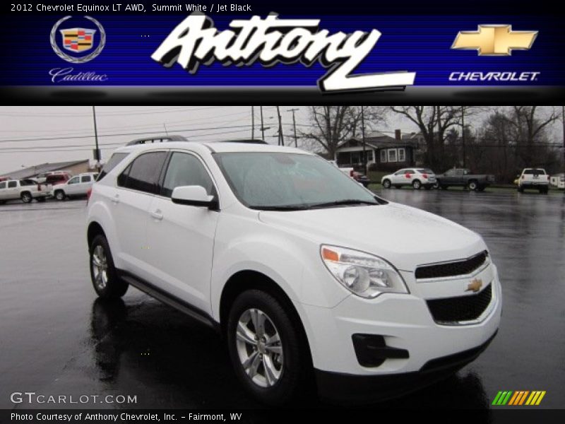 Summit White / Jet Black 2012 Chevrolet Equinox LT AWD