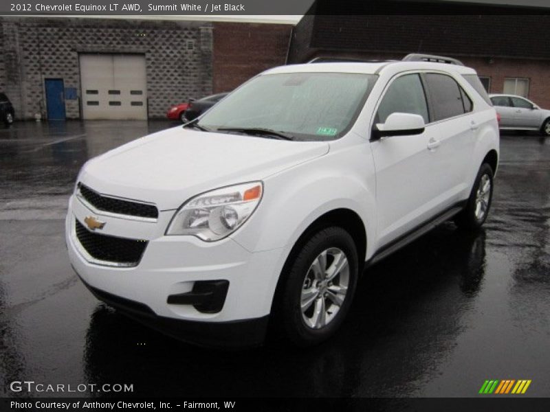 Summit White / Jet Black 2012 Chevrolet Equinox LT AWD