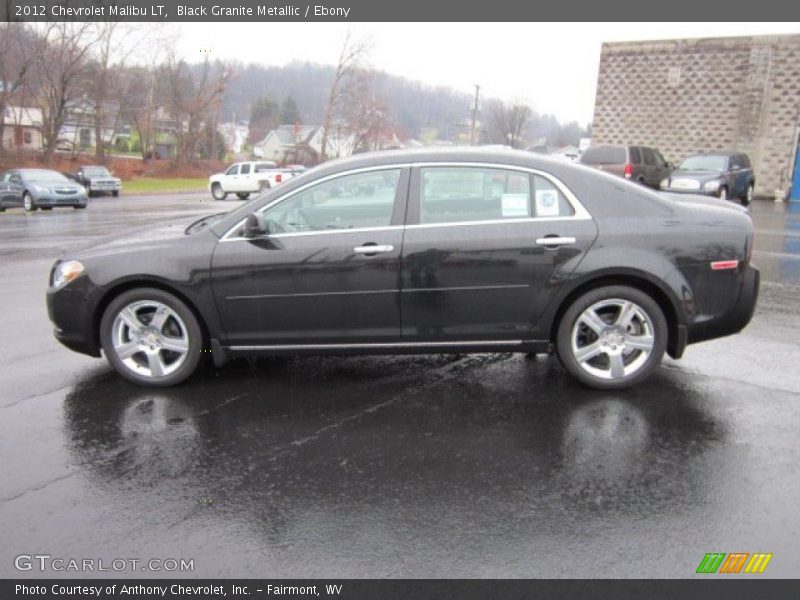 Black Granite Metallic / Ebony 2012 Chevrolet Malibu LT