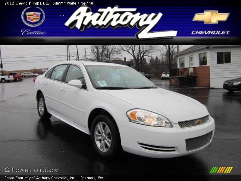 Summit White / Neutral 2012 Chevrolet Impala LS