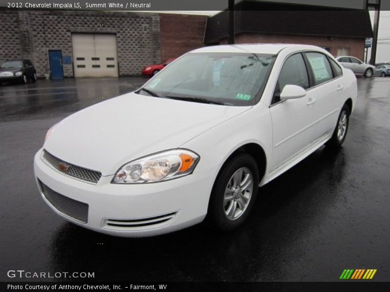 Summit White / Neutral 2012 Chevrolet Impala LS