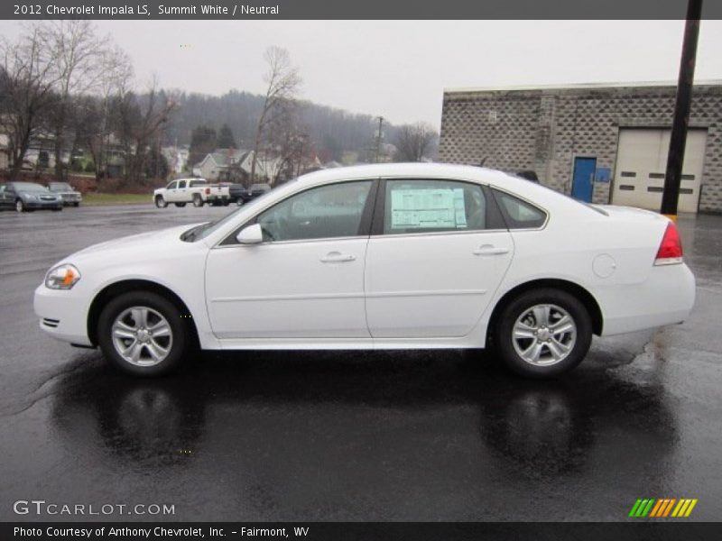 Summit White / Neutral 2012 Chevrolet Impala LS