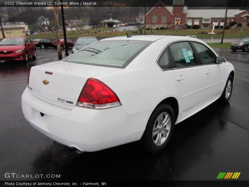 Summit White / Neutral 2012 Chevrolet Impala LS