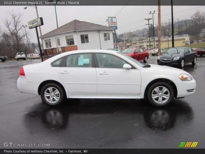 Summit White / Neutral 2012 Chevrolet Impala LS