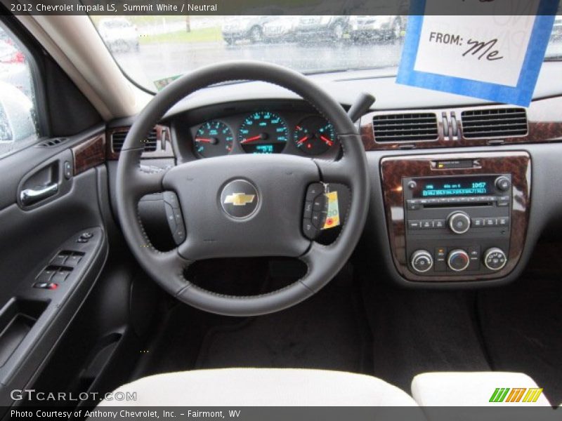 Summit White / Neutral 2012 Chevrolet Impala LS