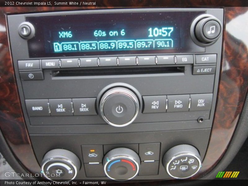Summit White / Neutral 2012 Chevrolet Impala LS