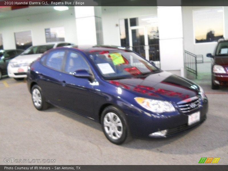 Regatta Blue / Beige 2010 Hyundai Elantra GLS