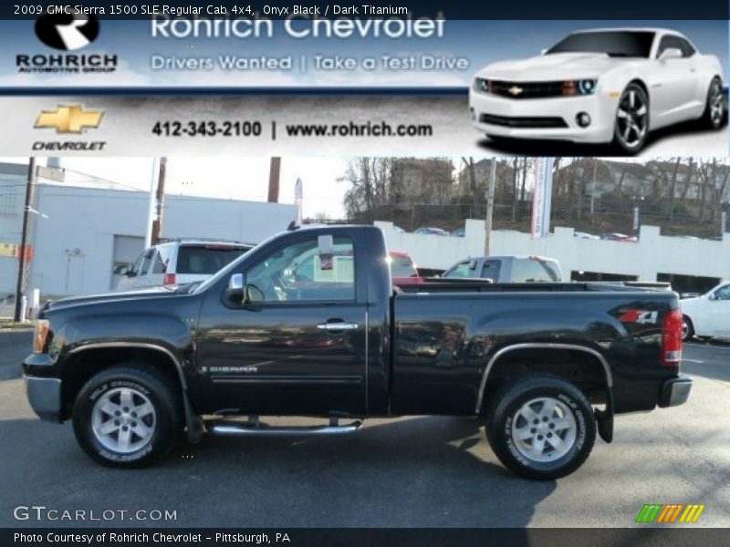 Onyx Black / Dark Titanium 2009 GMC Sierra 1500 SLE Regular Cab 4x4