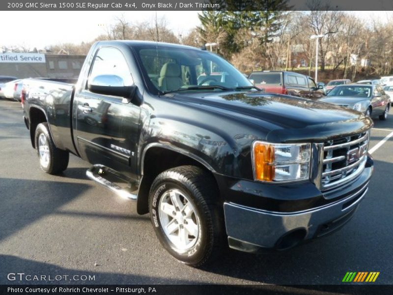 Onyx Black / Dark Titanium 2009 GMC Sierra 1500 SLE Regular Cab 4x4