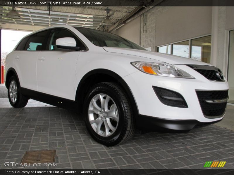 Crystal White Pearl Mica / Sand 2011 Mazda CX-9 Sport