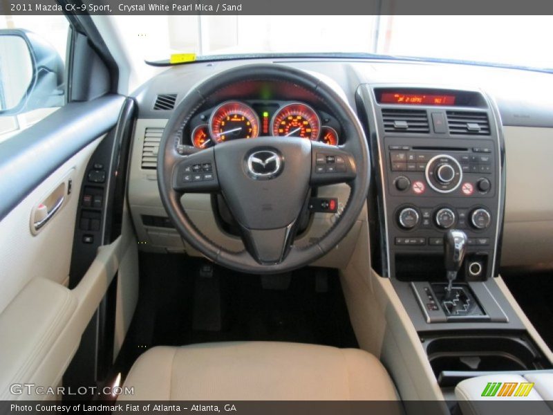 Crystal White Pearl Mica / Sand 2011 Mazda CX-9 Sport