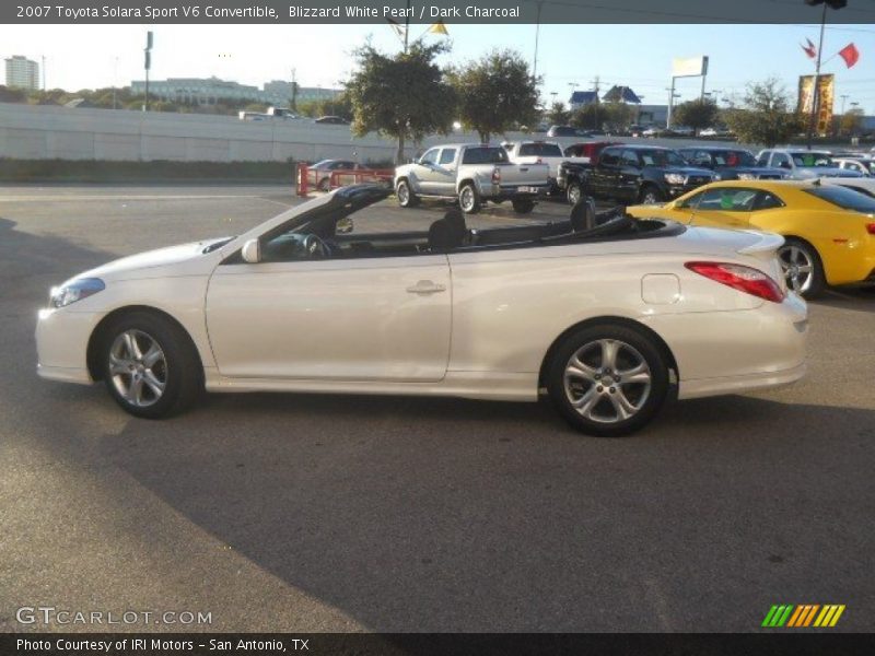 Blizzard White Pearl / Dark Charcoal 2007 Toyota Solara Sport V6 Convertible