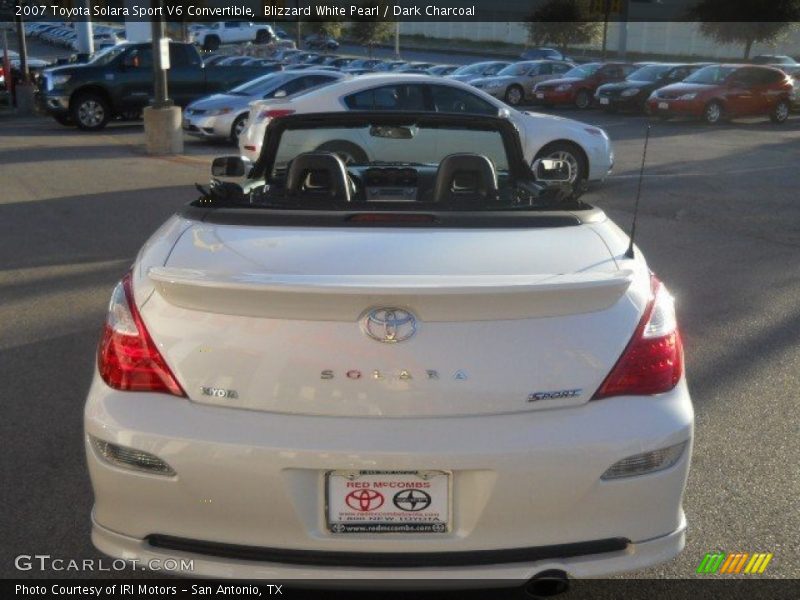 Blizzard White Pearl / Dark Charcoal 2007 Toyota Solara Sport V6 Convertible