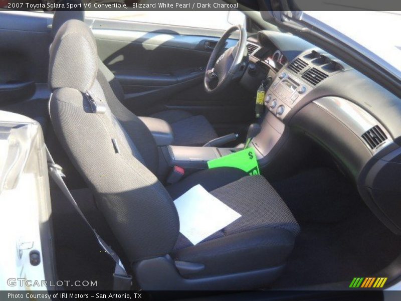 Blizzard White Pearl / Dark Charcoal 2007 Toyota Solara Sport V6 Convertible