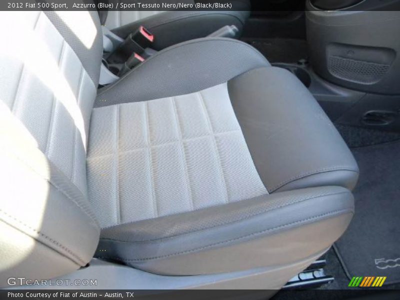 Azzurro (Blue) / Sport Tessuto Nero/Nero (Black/Black) 2012 Fiat 500 Sport