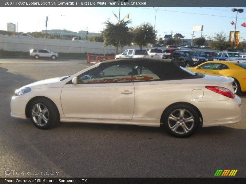 Blizzard White Pearl / Dark Charcoal 2007 Toyota Solara Sport V6 Convertible