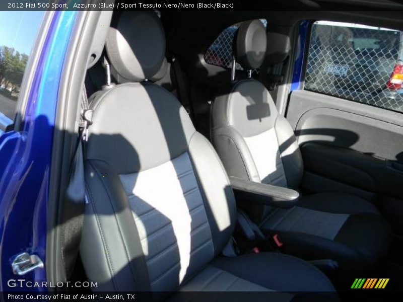 Azzurro (Blue) / Sport Tessuto Nero/Nero (Black/Black) 2012 Fiat 500 Sport