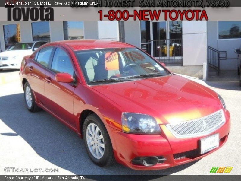 Rave Red / Medium Gray 2011 Mitsubishi Galant FE