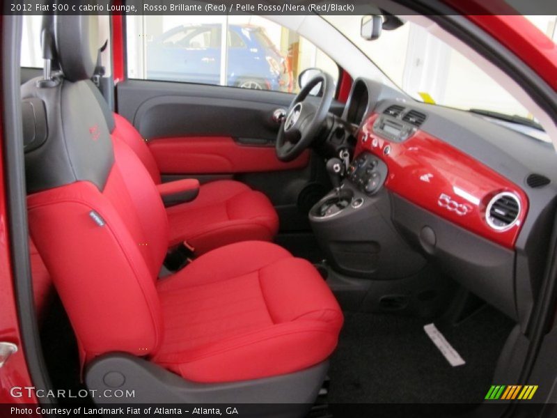  2012 500 c cabrio Lounge Pelle Rosso/Nera (Red/Black) Interior