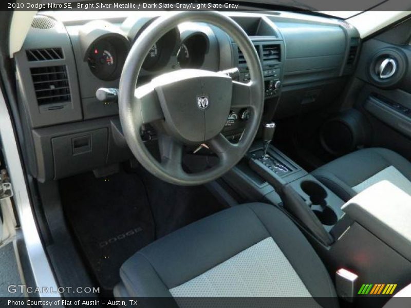 Bright Silver Metallic / Dark Slate Gray/Light Slate Gray 2010 Dodge Nitro SE