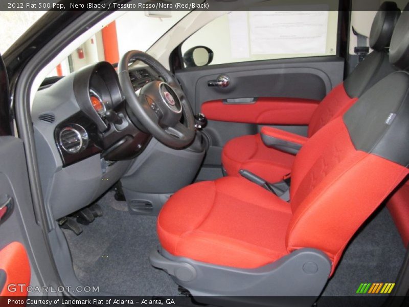 Nero (Black) / Tessuto Rosso/Nero (Red/Black) 2012 Fiat 500 Pop