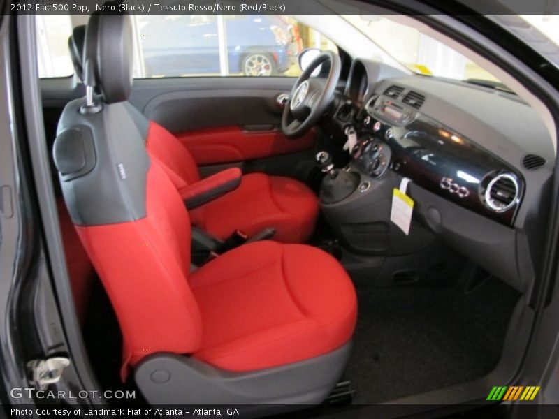 Nero (Black) / Tessuto Rosso/Nero (Red/Black) 2012 Fiat 500 Pop
