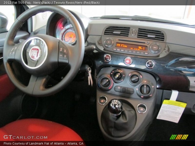 Nero (Black) / Tessuto Rosso/Nero (Red/Black) 2012 Fiat 500 Pop