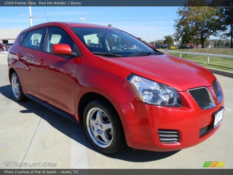 Red Hot Metallic / Ebony 2009 Pontiac Vibe