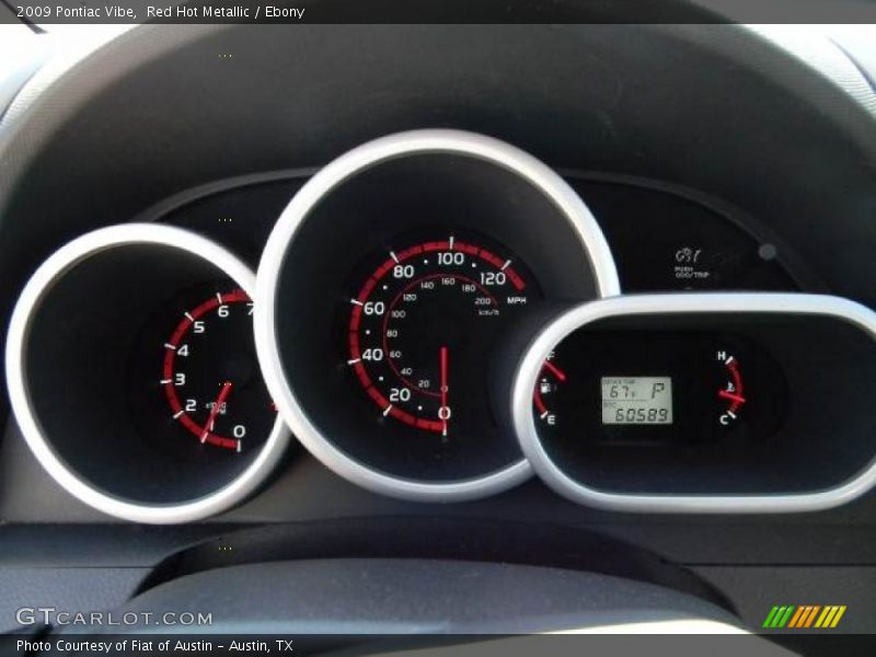 Red Hot Metallic / Ebony 2009 Pontiac Vibe