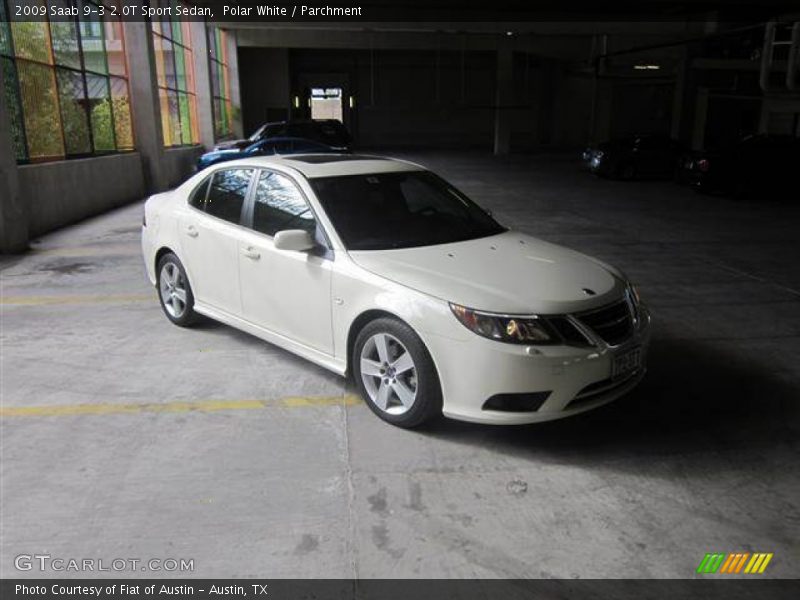 Polar White / Parchment 2009 Saab 9-3 2.0T Sport Sedan