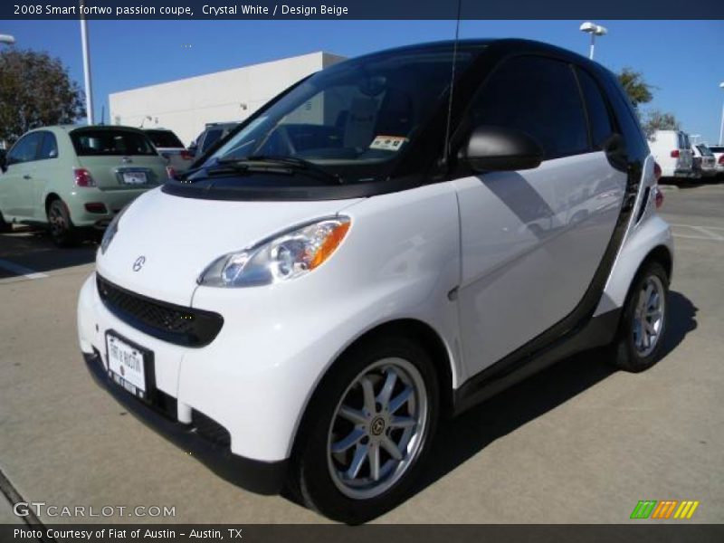 Crystal White / Design Beige 2008 Smart fortwo passion coupe