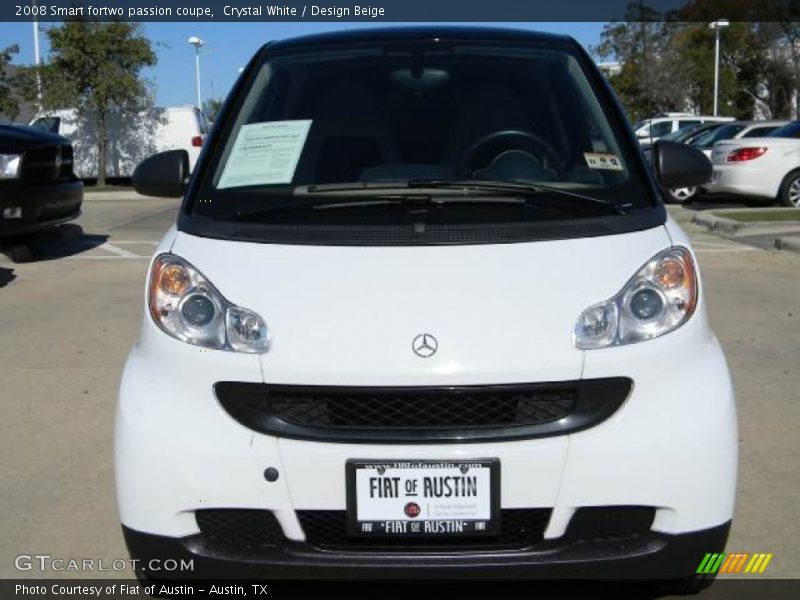 Crystal White / Design Beige 2008 Smart fortwo passion coupe