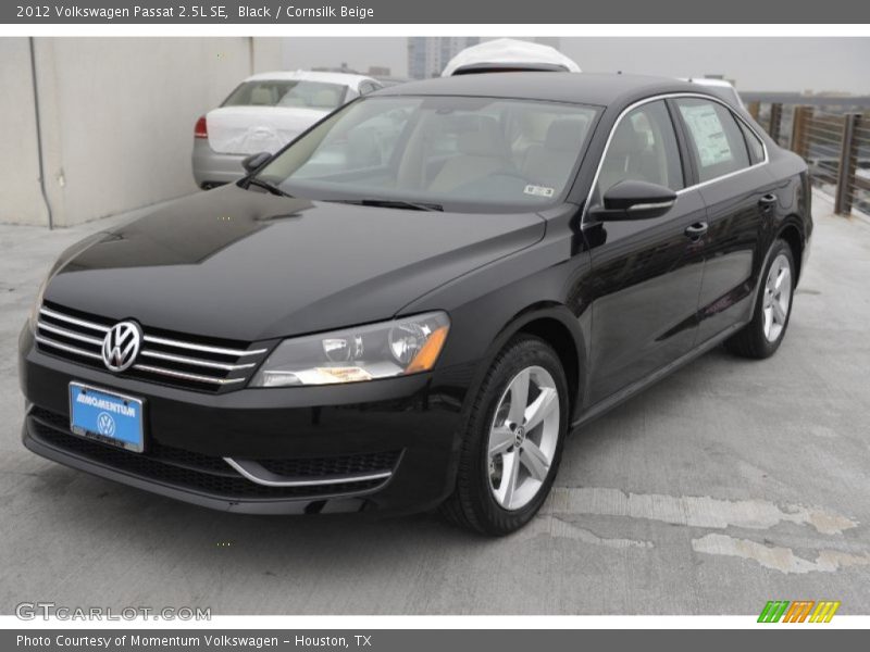 Black / Cornsilk Beige 2012 Volkswagen Passat 2.5L SE