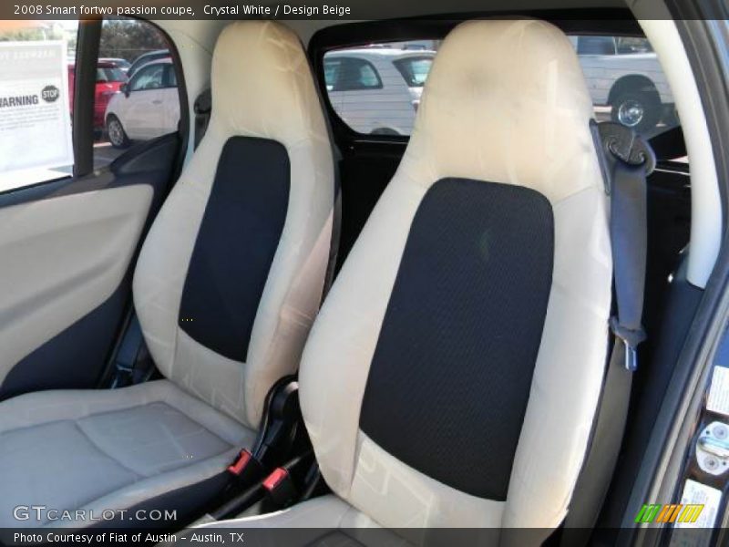 Crystal White / Design Beige 2008 Smart fortwo passion coupe